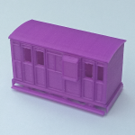 Large Loading Gauge Vintage 4-wheel brake coach (with duckets). oo9/4mm scale