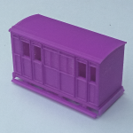 Large Loading Gauge Vintage 4-wheel brake coach (without duckets). oo9/4mm scale